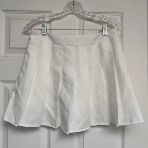 White Pleated Tennis Skirt